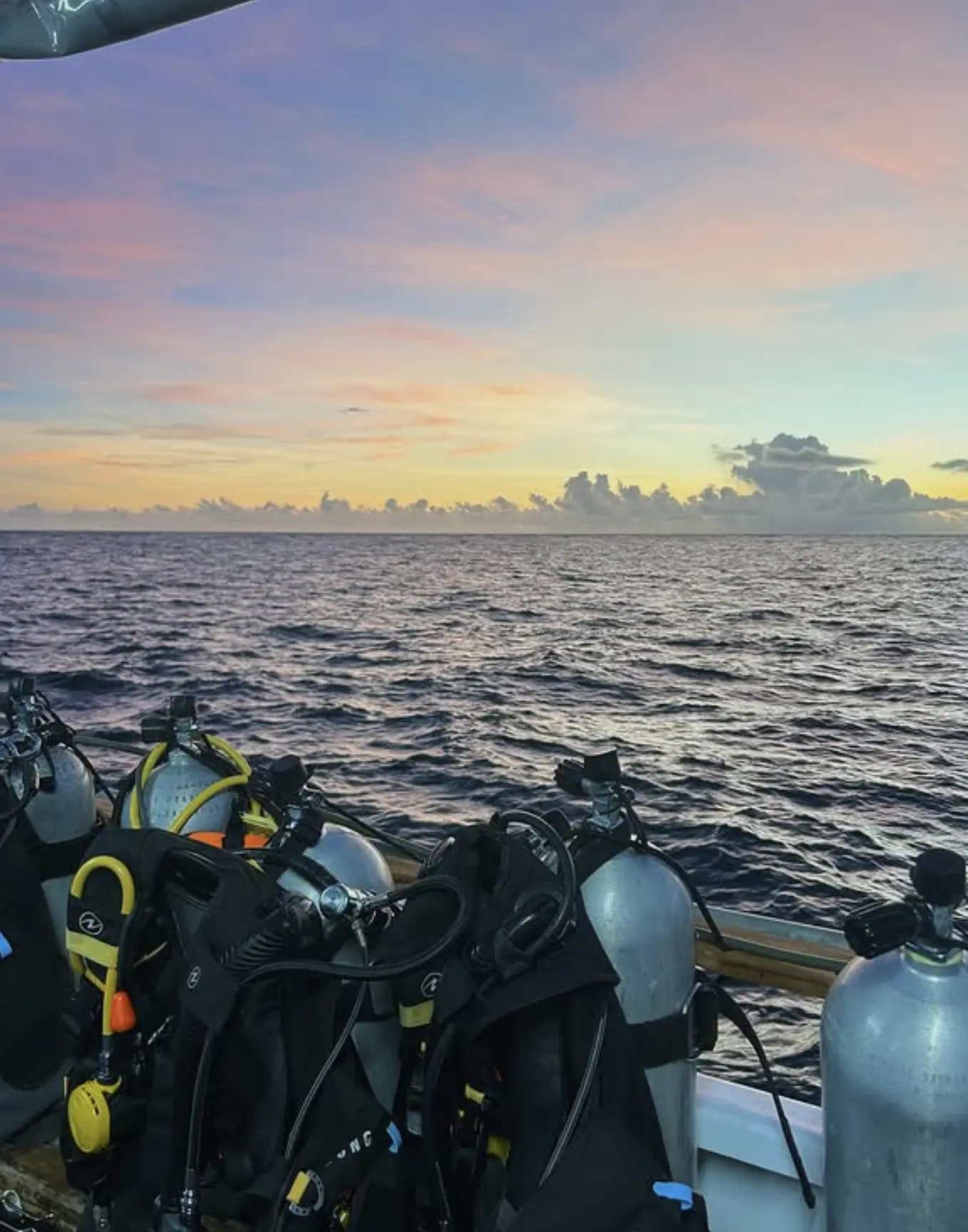 Sunrise over outer reef cruise