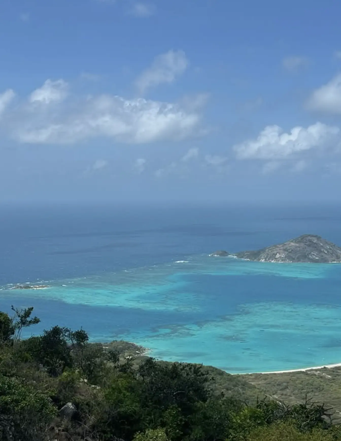 Clear night sky above island for stargazing