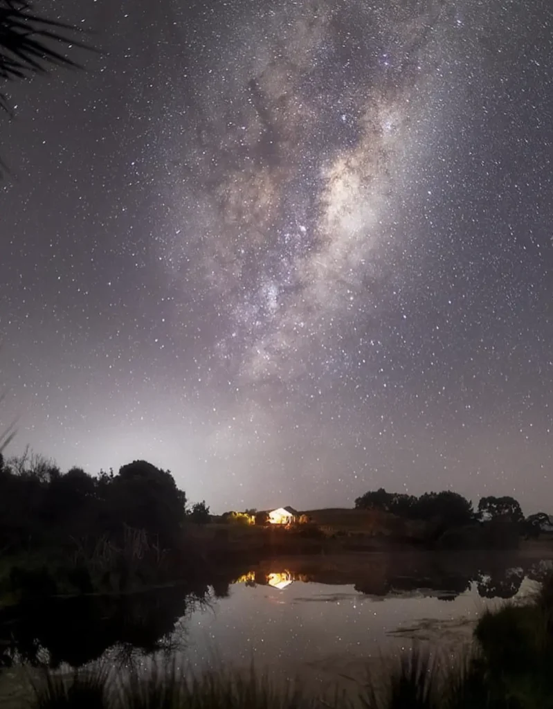 Stargazing above the calm waters of the Great Barrier Reef