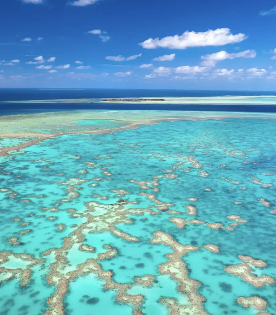 coral reef stretching 2,300 km along Australia