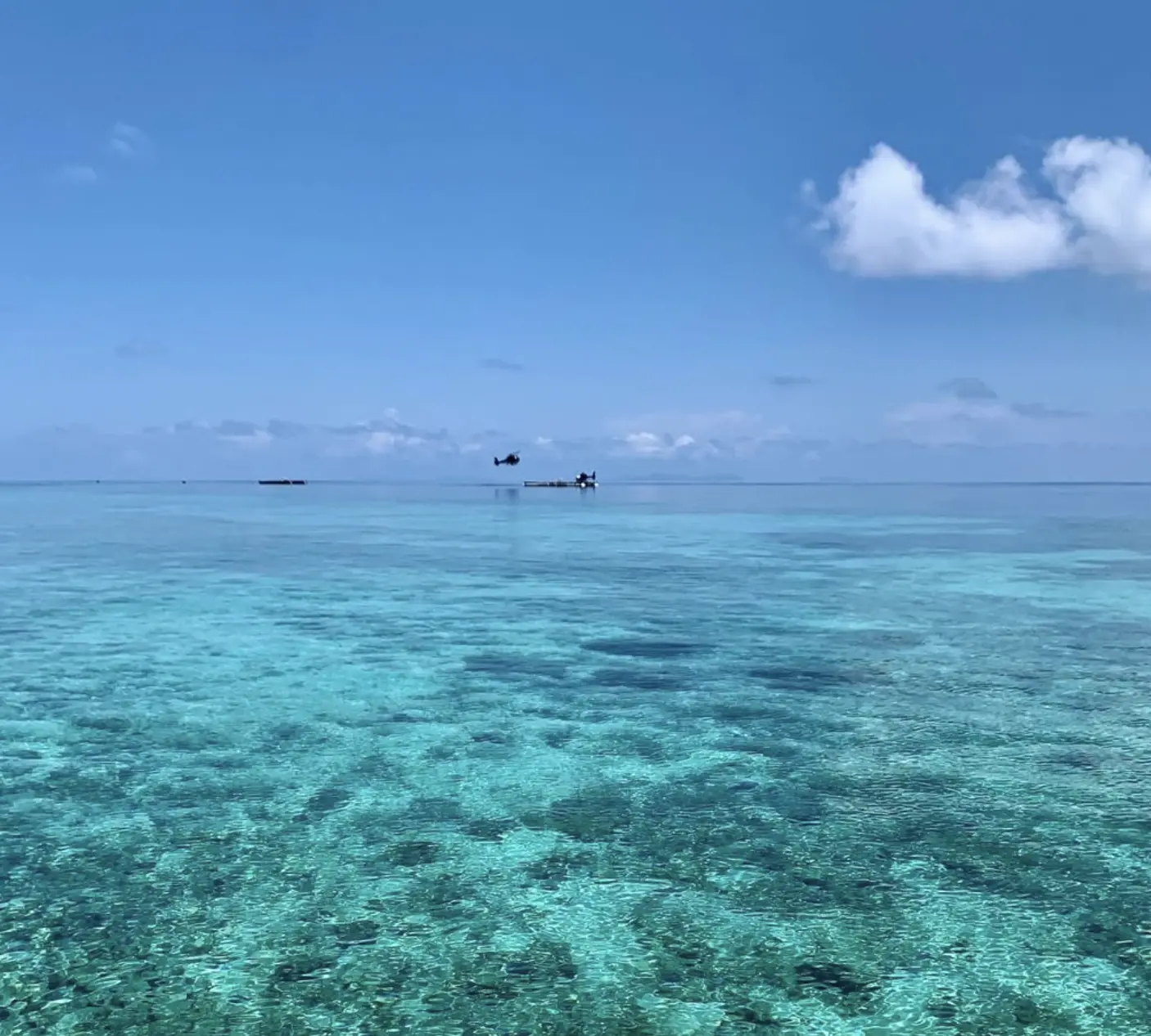 scenic reef helicopter flight over Heart Reef